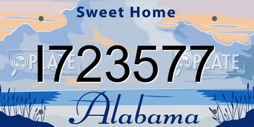 I723577 Alabama License Plate
