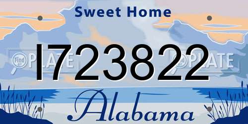 I723822 Alabama License Plate