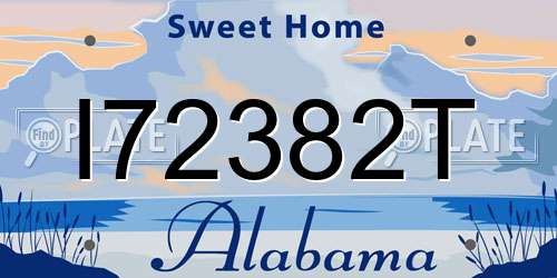 I72382T Alabama License Plate
