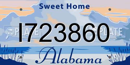 I723860 Alabama License Plate