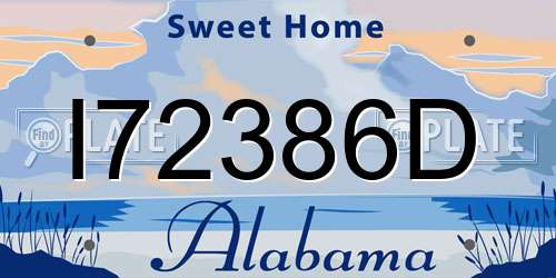 I72386D Alabama License Plate