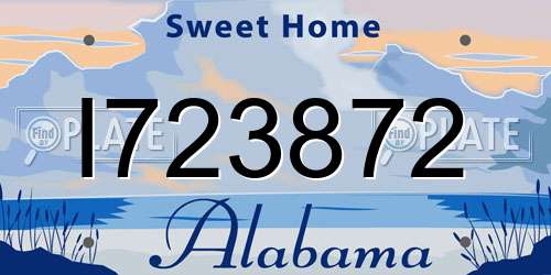 I723872 Alabama License Plate