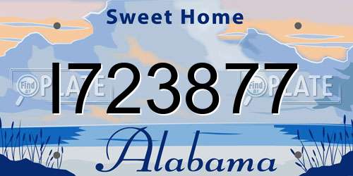 I723877 Alabama License Plate
