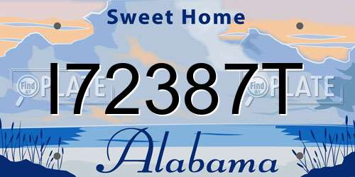 I72387T Alabama License Plate