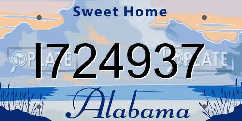 I724937 Alabama License Plate