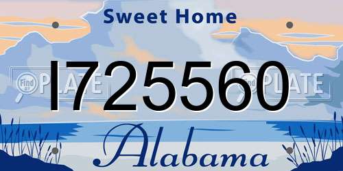 I725560 Alabama License Plate