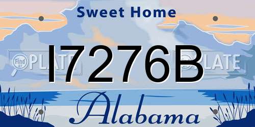 I7276B Alabama License Plate