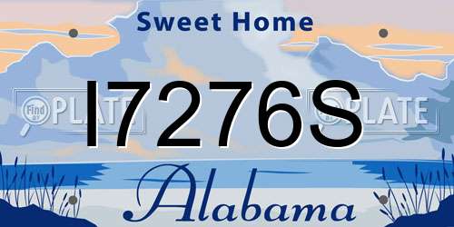 I7276S Alabama License Plate
