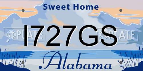 I727GS Alabama License Plate