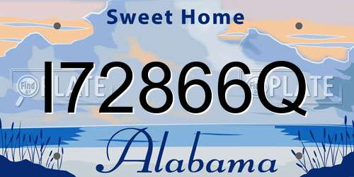 I72866Q Alabama License Plate