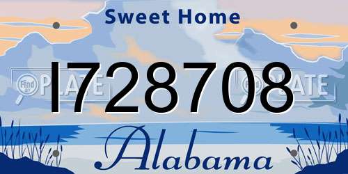 I728708 Alabama License Plate
