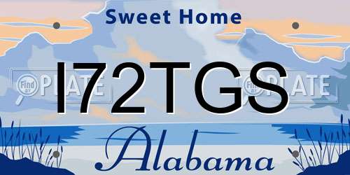 I72TGS Alabama License Plate