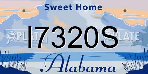 I7320S Alabama License Plate