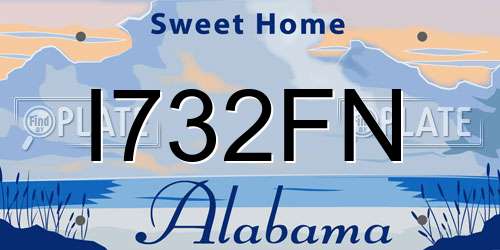 I732FN Alabama License Plate