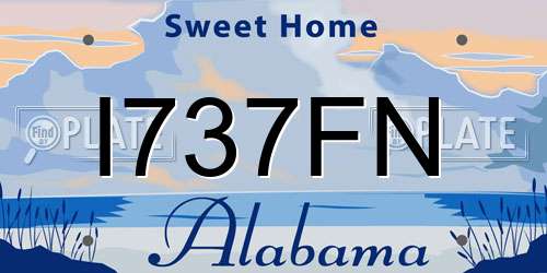 I737FN Alabama License Plate