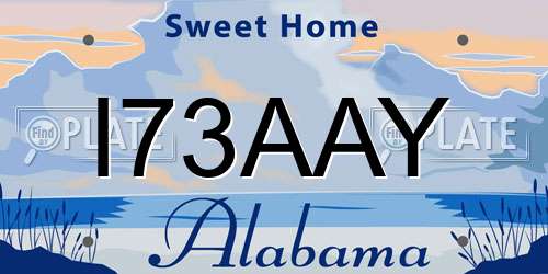 I73AAY Alabama License Plate