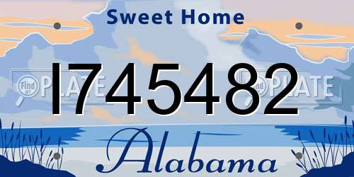 I745482 Alabama License Plate