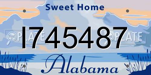 I745487 Alabama License Plate