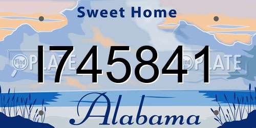 I745841 Alabama License Plate