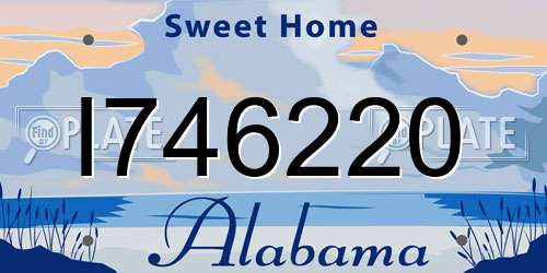 I746220 Alabama License Plate