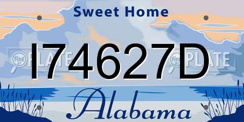 I74627D Alabama License Plate