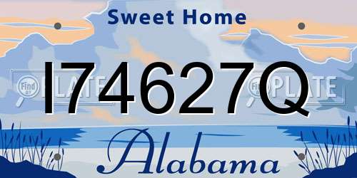 I74627Q Alabama License Plate