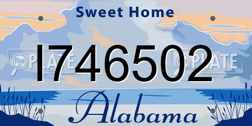 I746502 Alabama License Plate