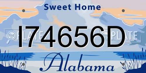 I74656D Alabama License Plate