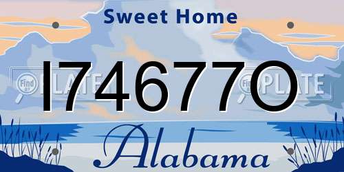 I74677O Alabama License Plate