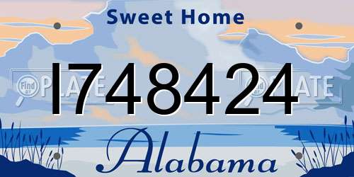 I748424 Alabama License Plate