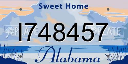 I748457 Alabama License Plate