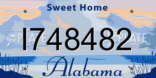I748482 Alabama License Plate