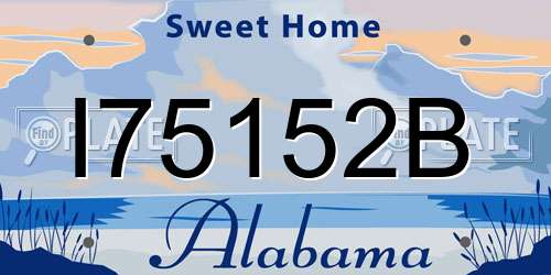 I75152B Alabama License Plate