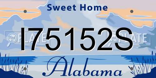 I75152S Alabama License Plate