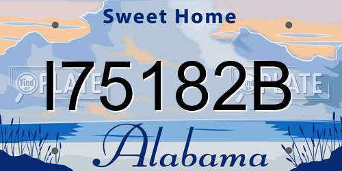 I75182B Alabama License Plate