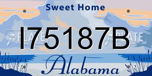I75187B Alabama License Plate