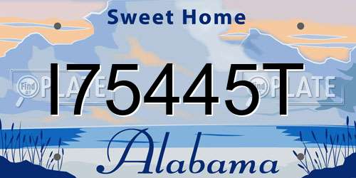 I75445T Alabama License Plate