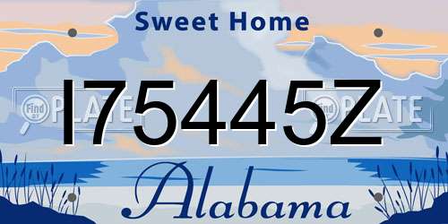 I75445Z Alabama License Plate
