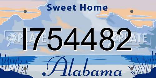 I754482 Alabama License Plate