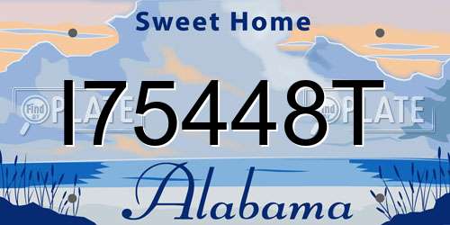 I75448T Alabama License Plate