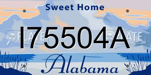I75504A Alabama License Plate