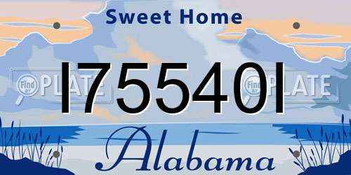 I75540I Alabama License Plate