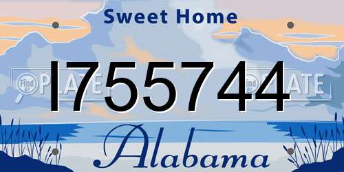 I755744 Alabama License Plate