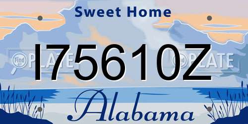 I75610Z Alabama License Plate