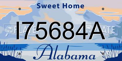 I75684A Alabama License Plate