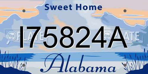 I75824A Alabama License Plate