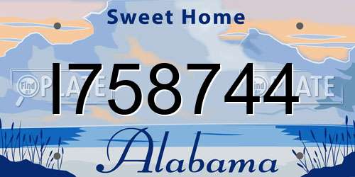 I758744 Alabama License Plate
