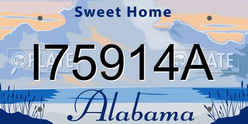 I75914A Alabama License Plate