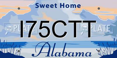 I75CTT Alabama License Plate