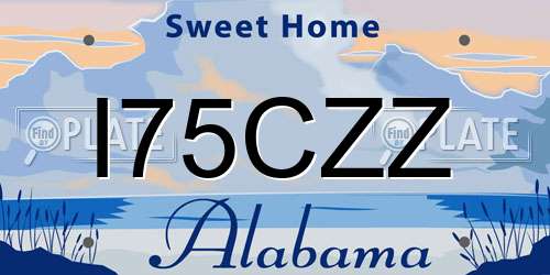 I75CZZ Alabama License Plate
